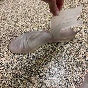 Ancient Greek Sandals Frosted Clear Sandals